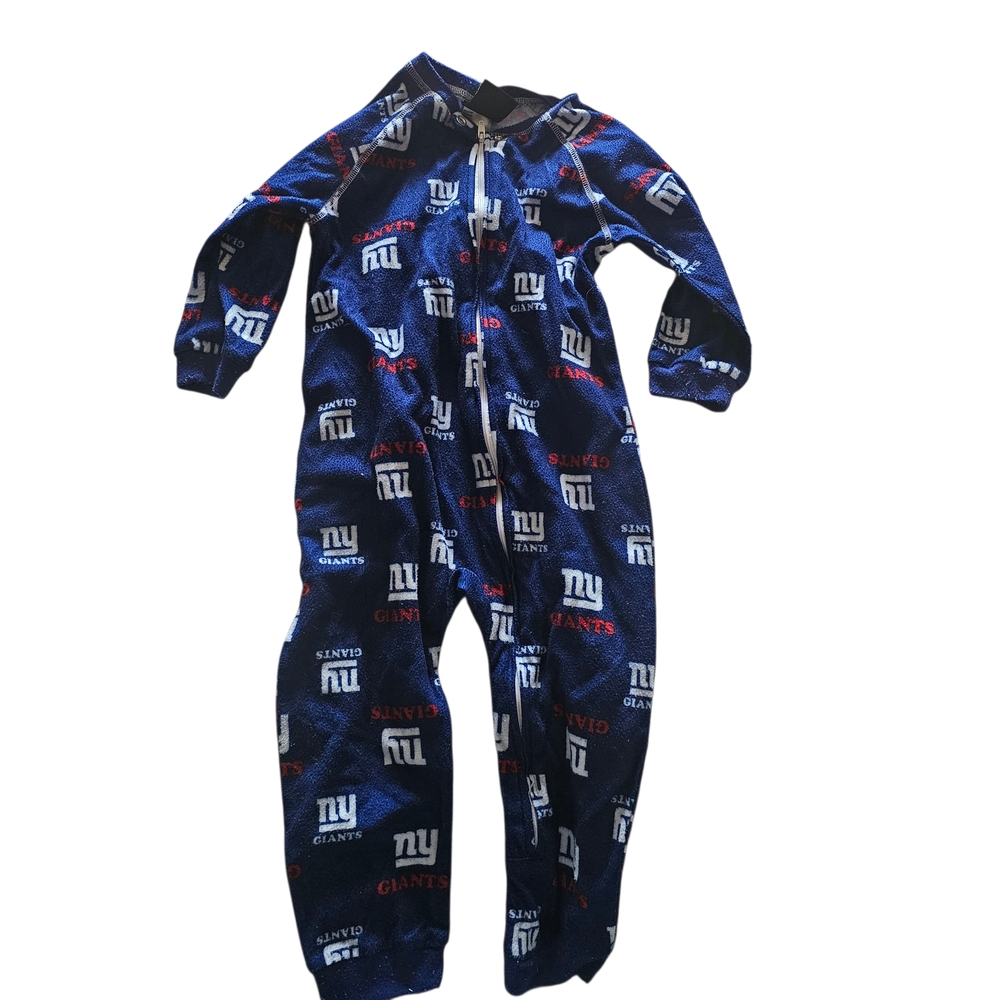 NFL New York Giants Fleece Footless Pajama Sleeper Kids Size 3T
